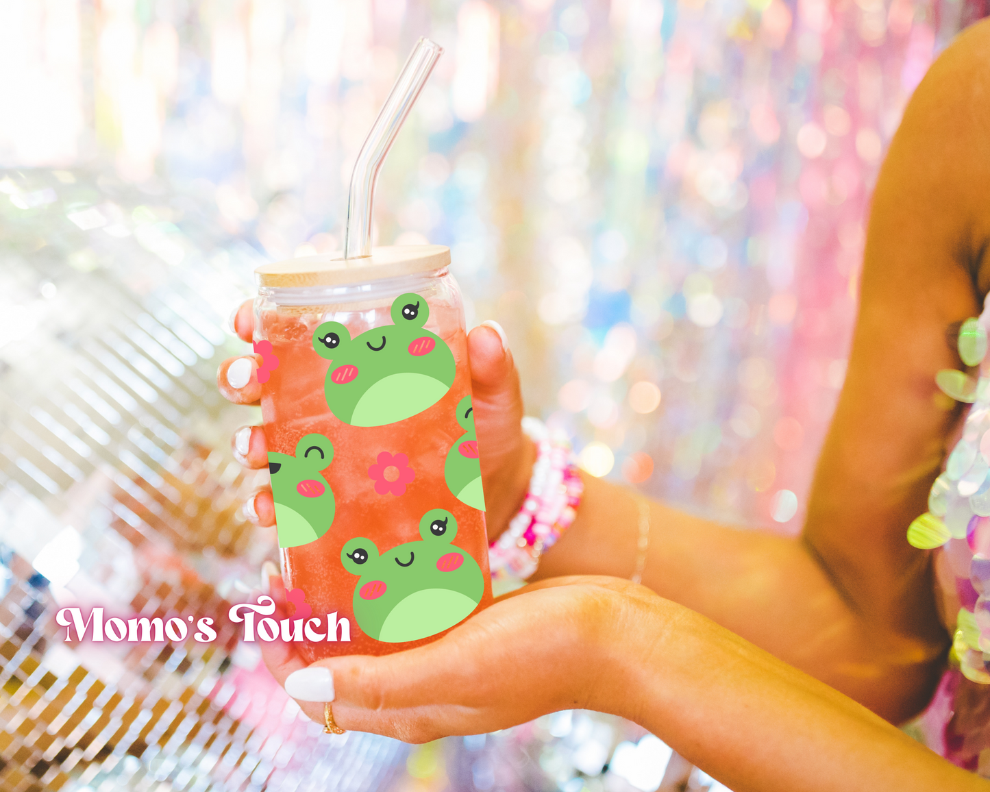 🐸🌟 Sip & Smile with Our Cute Frog Lover 16oz Glass Cup! 🌿