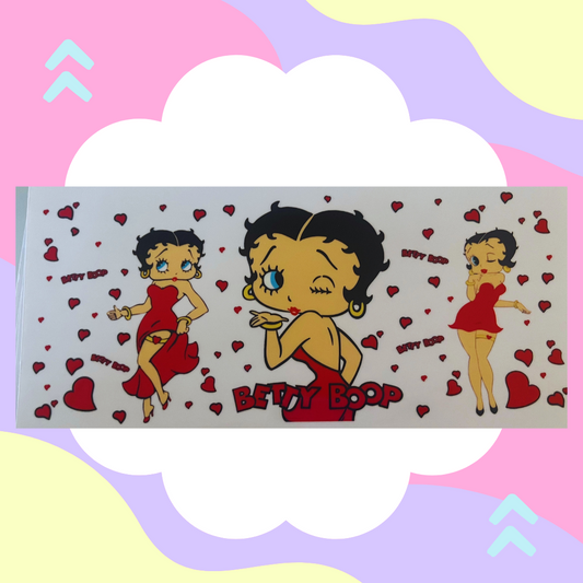 Betty Boop 16 oz Libbey Glass Can UV DTF Wraps 🌈✨