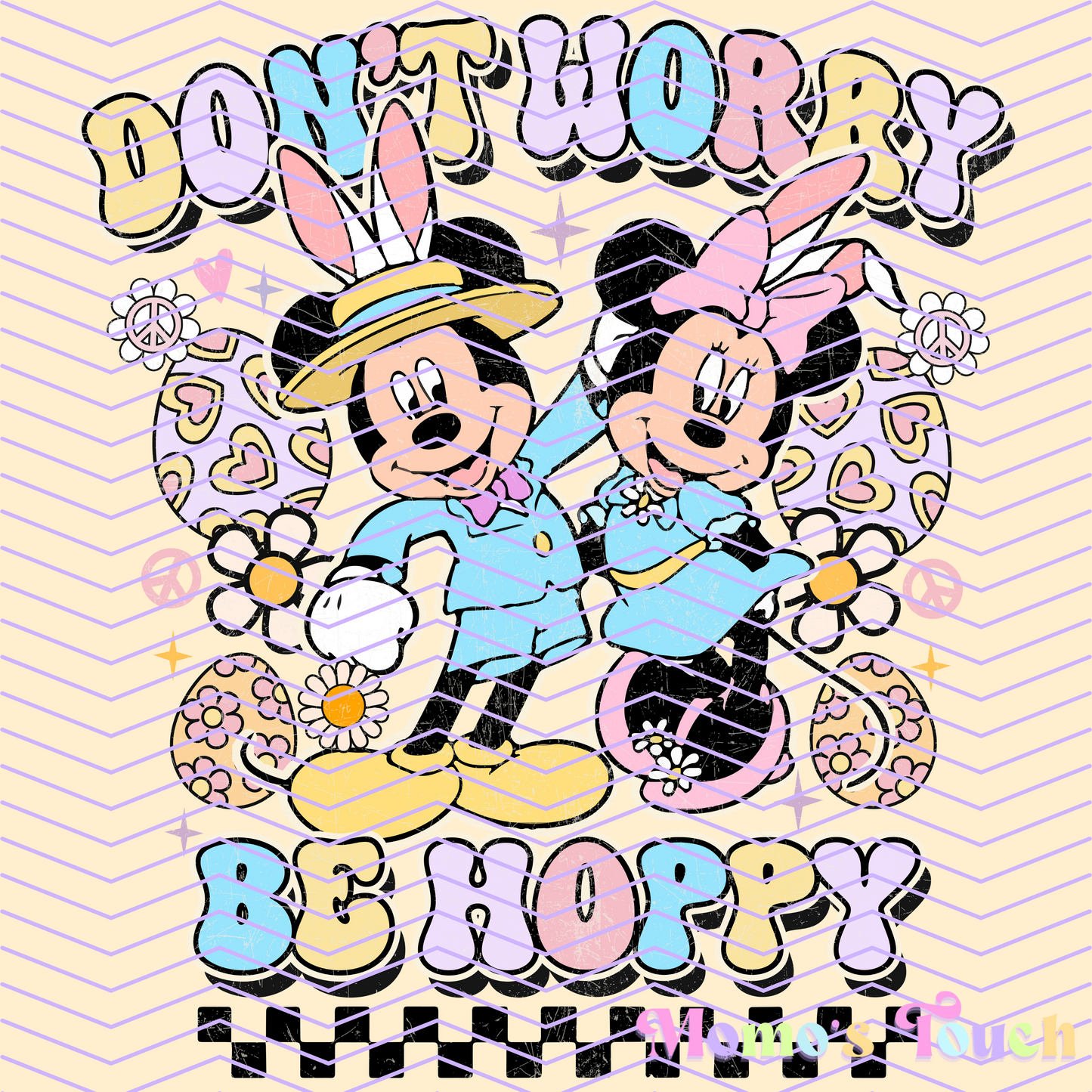 EASTER DTF FULL COLOR TRANSFER SHEET - Cute Mickey Design