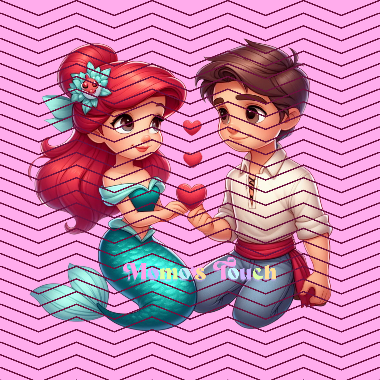 ARIEL & PRINCE ERIC  - DTF FULL COLOR TRANSFER SHEET