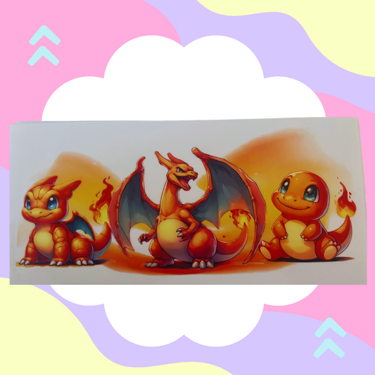 Charmander 16 oz Libbey Glass Can UV DTF Wraps 🌈✨