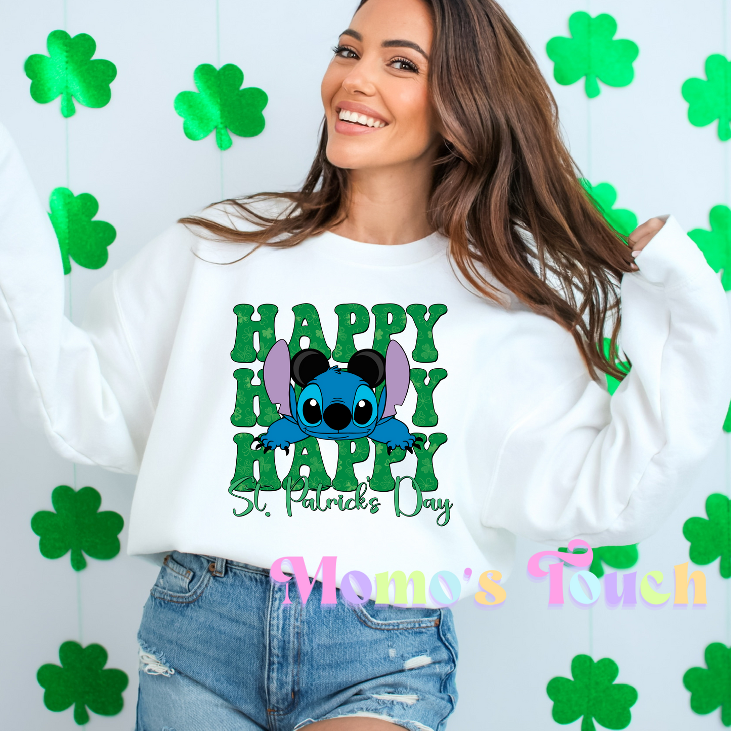 ST PATRICK DTF FULL COLOR TRANSFER - CUTE STITCH DESIGN