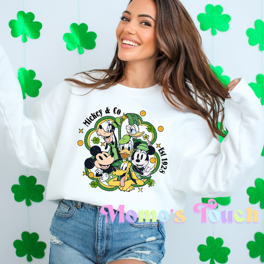 ST PATRICK DTF FULL COLOR TRANSFER - MICKEY & FAM