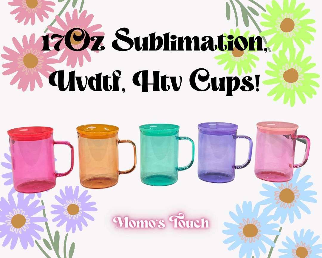 Adorable 17oz Colorful Mugs: Ideal for Sublimation, HTV, and UVDTF! 🌈✨